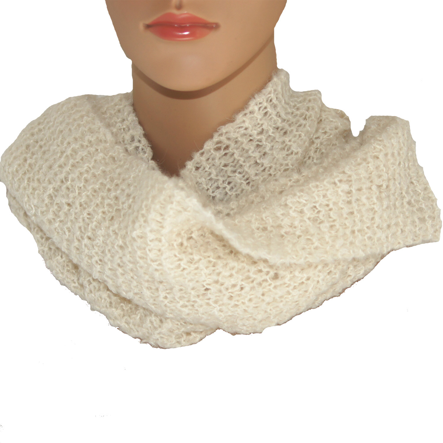 Loopschal/loop scarf CRESPOS, Farbe/colour: weiß/white eco